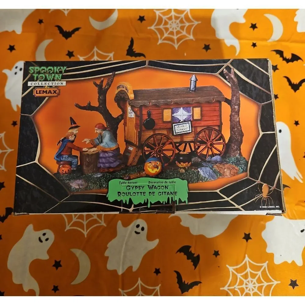Lemax Spooky Town Gypsy Wagon Table Accent